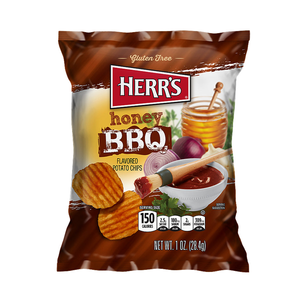 Herr's Honey BBQ Flavored Potato Chips 1 oz