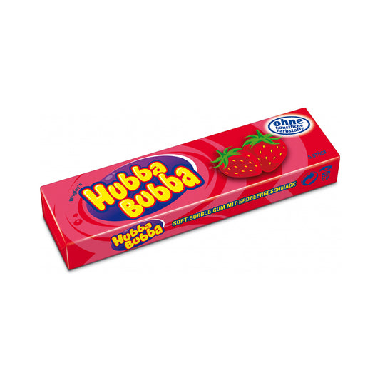 Hubba Bubba Strawberry Soft Bubble Gum 5 pc