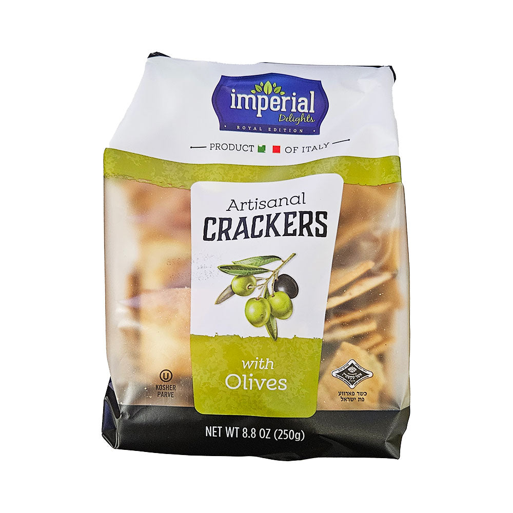 Imperial Delights Artisanal Crackers With Olives 8.8oz