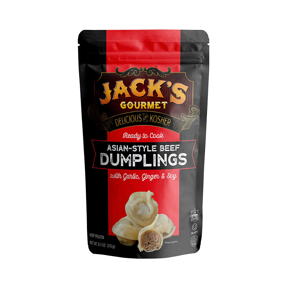 Jack's Gourmet Asian Style Beef Dumplings with Garlic Ginger & Soy 8.5 oz