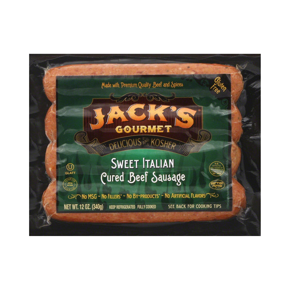 Jack's Gourmet Sweet Italian Cured Beef Sausage 12 oz