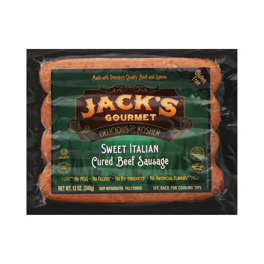 Jack's Gourmet Sweet Italian Cured Beef Sausage 12 oz