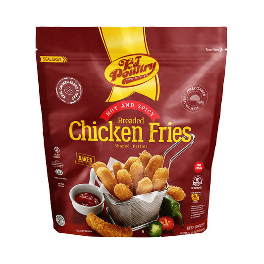 KJ Poultry Hot and Spicy Breaded Chicken Fries 2 lb