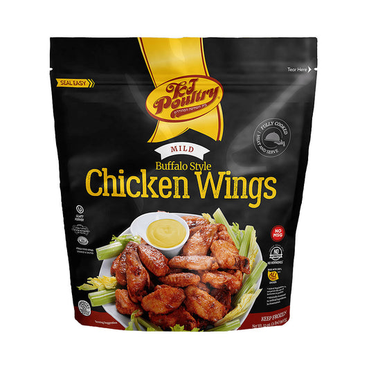 KJ Poultry Chicken Wings Buffalo Style Mild 2 Lb
