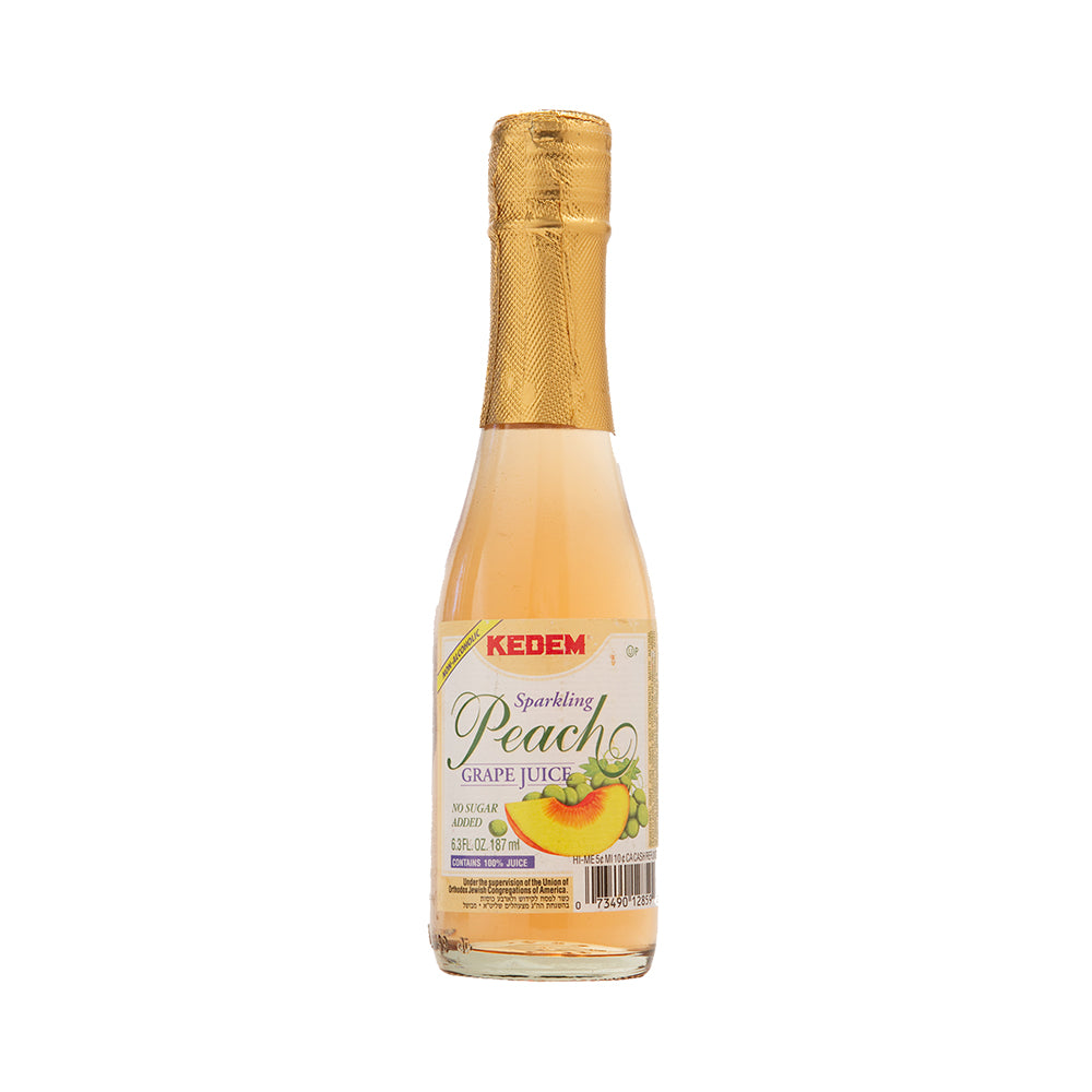 Kedem Sparkling Peach Grape Juice 6.3 oz