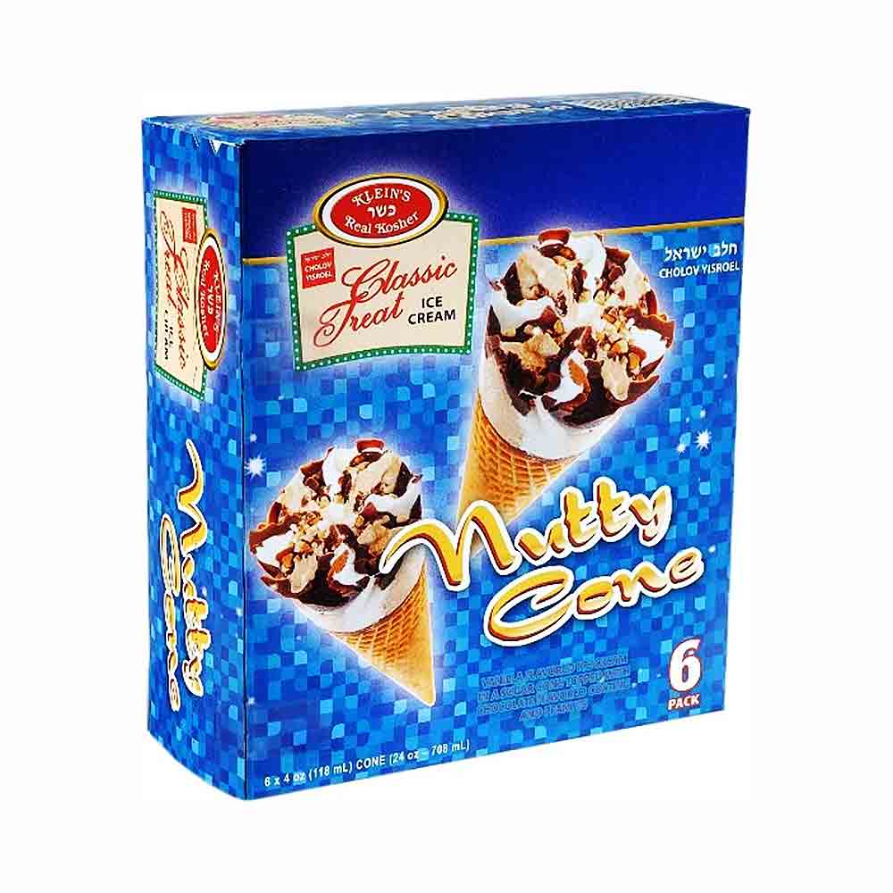 Klein's Classic Treat Nutty Cone Dairy Ice Cream 6 x 4 oz