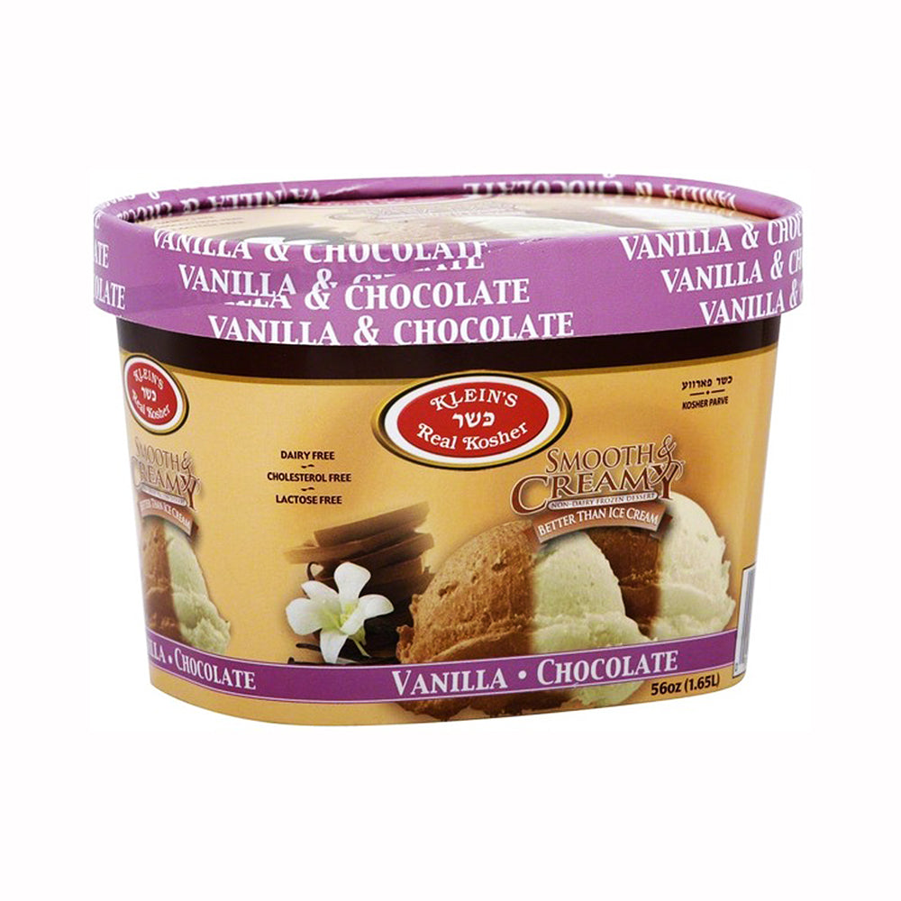 Klein's Vanilla Chocolate Parve Ice Cream 56 oz