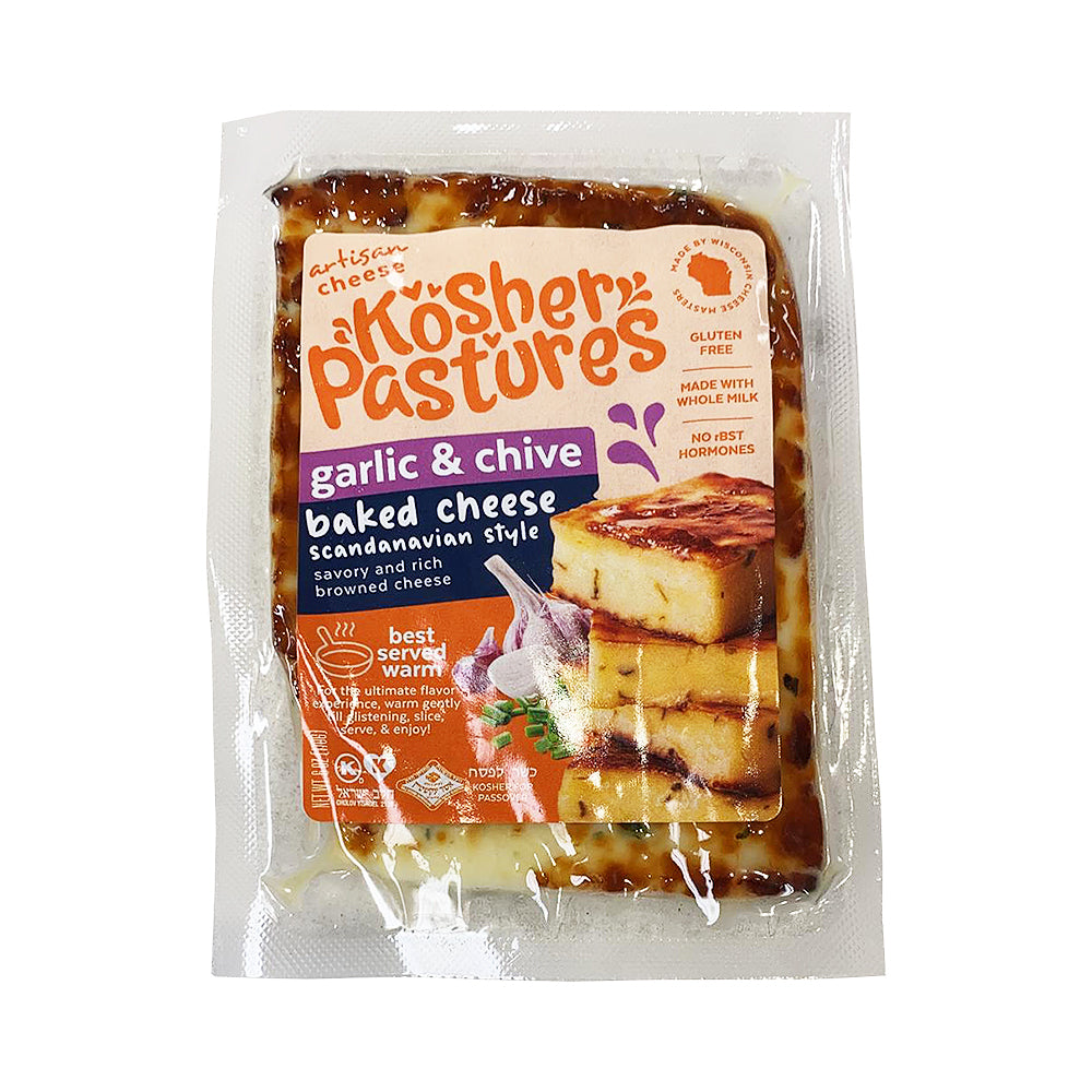 Kosher astures Garlic &amp; Chive Baked Cheese Scandinavian Style 6 oz