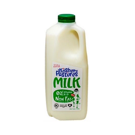 Kosher Pastures Skim Milk 0% Half Gallon