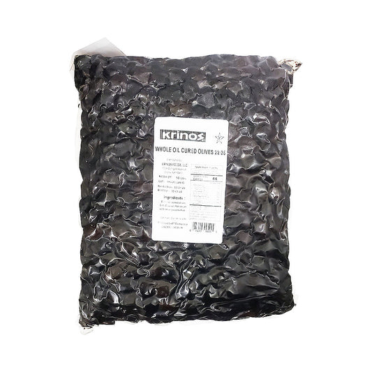 Krinos Whole Oil Cured Olives 10 lbs