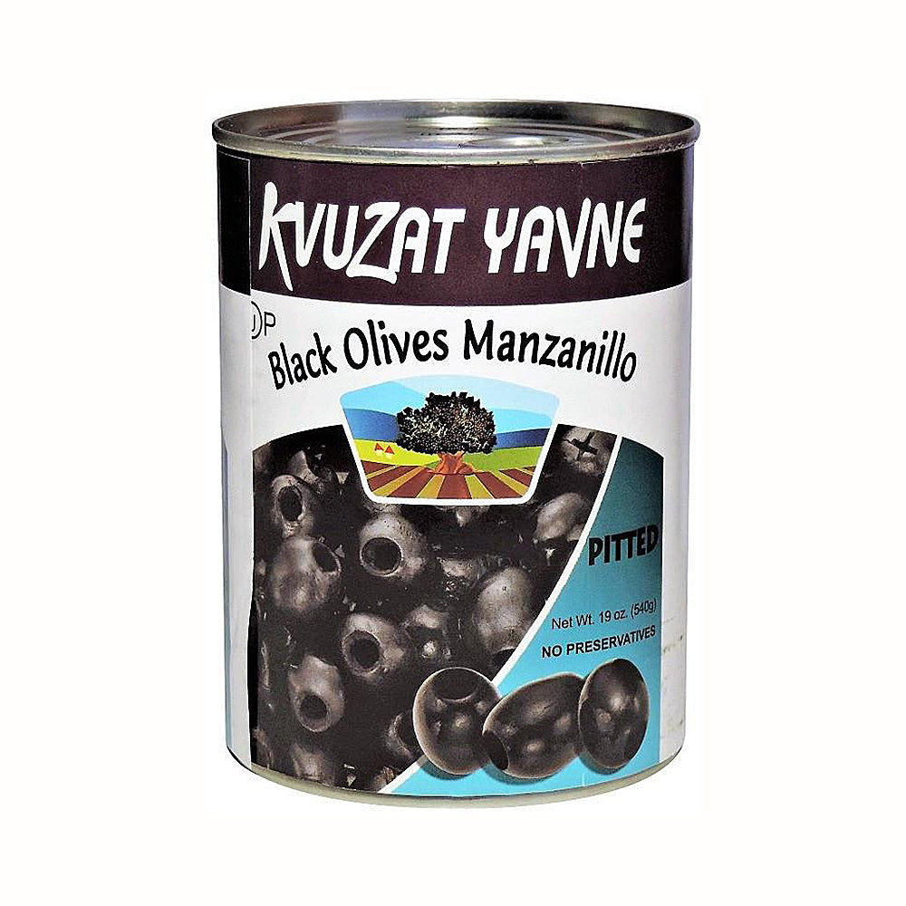 Kvutzat Yavne Black Pitted Olives Manzanillo 19 oz