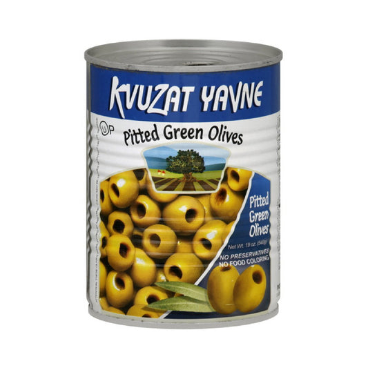 Kvuzat Yavne Pitted Green Olives 19 oz