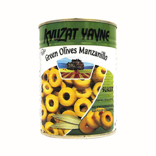 Kvutzat Yavne Green Sliced Manzanillo Olive 19 oz