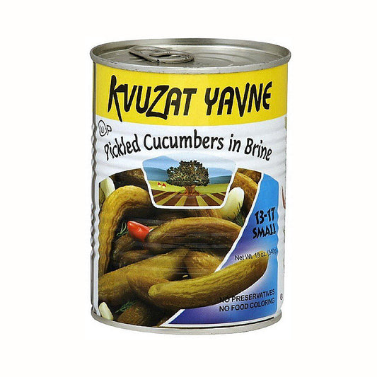 Kvuzat Yavne Small 13-17 Pickled Cucumbers in Brine 19 oz
