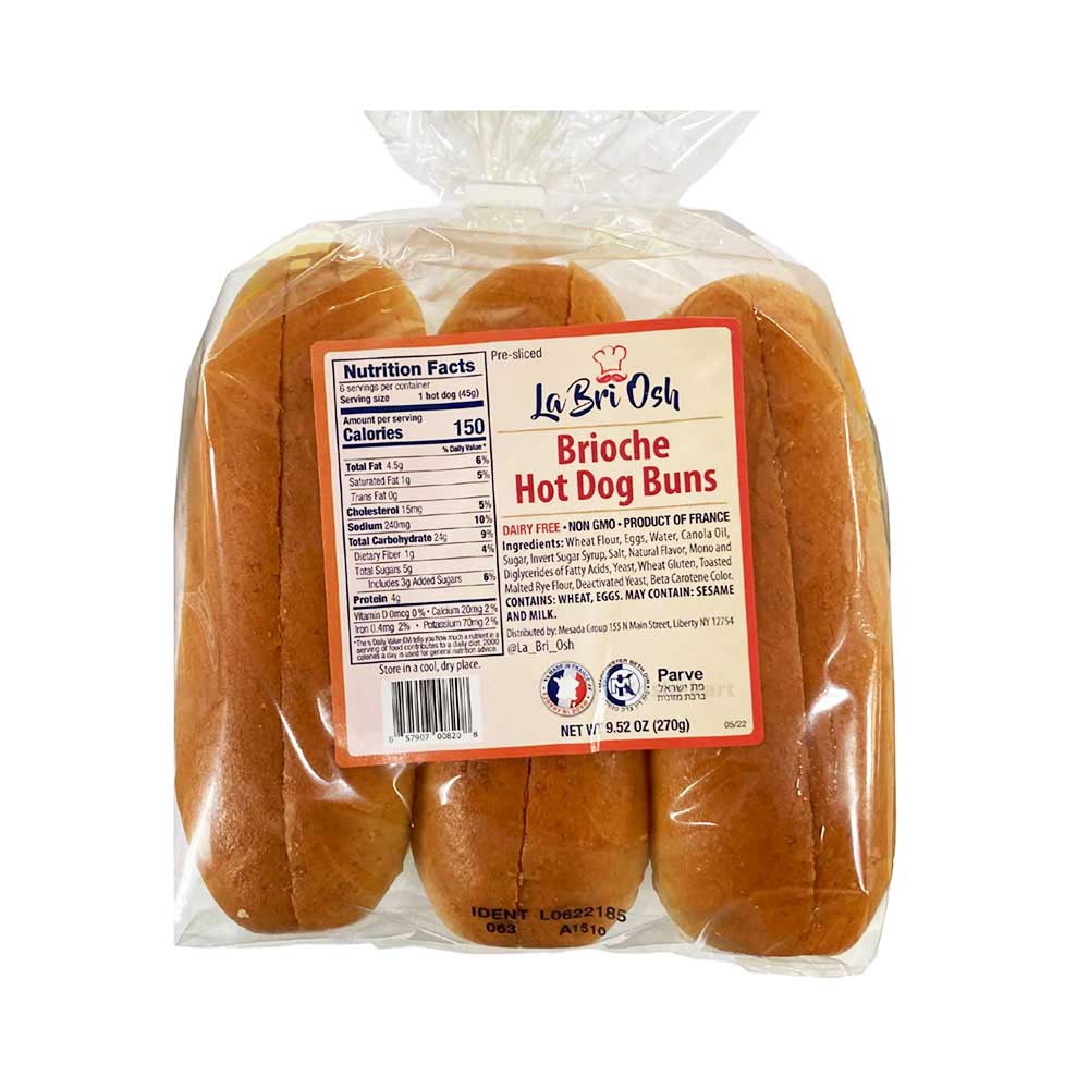 La Bri Osh Brioche Hot Dog Buns 9.52 oz
