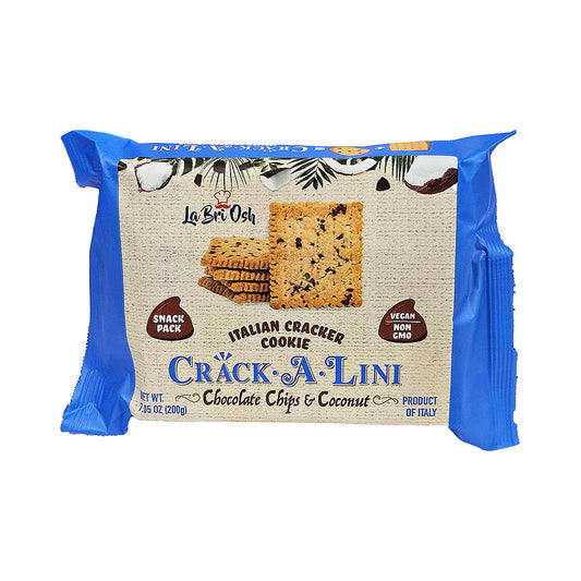 La Bri Osh Italian Cracker Cookie Chocolate Chips &amp; Coconut 7.05 oz