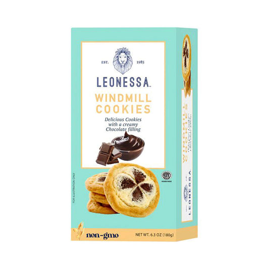 Leonessa Windmill Cookies With a Creamy Chocolate Filling 6.3 oz