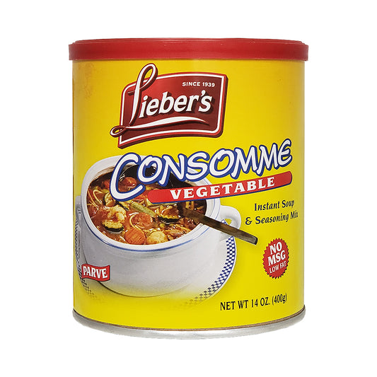 Lieber's Consomme Vegetable Flavor Instant Soup Seasoning Parve 14 oz