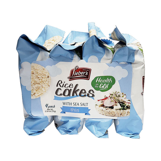 Lieber's Health On The Go Rice Cakes With Sea Salt Thin 2.54 oz