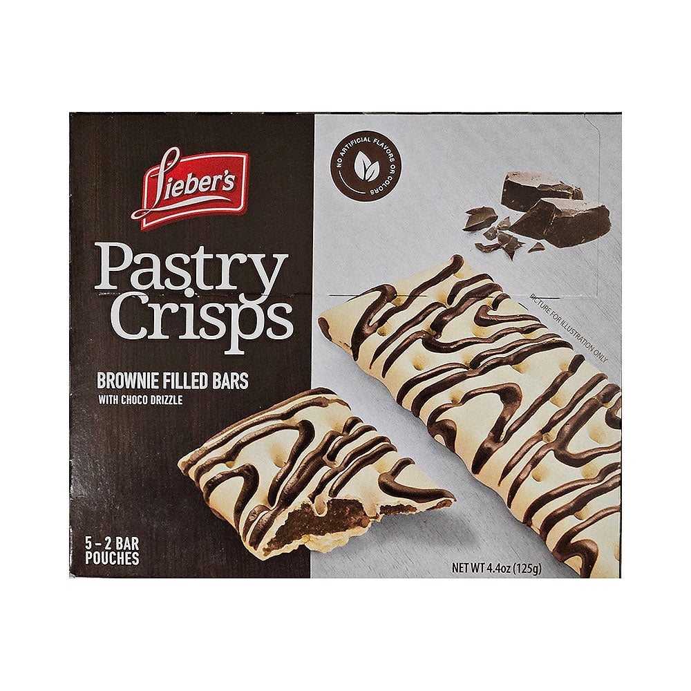 Lieber's Pastry Crisps Brownie Filled Bars With Choco Drizzle 4.4 oz