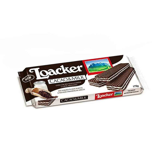 Loacker Cocoa &amp; Milk Wafers 175 gr