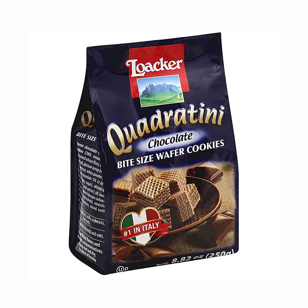 Loacker Quadratini Chocolate Bite Size Wafers 8.82 oz