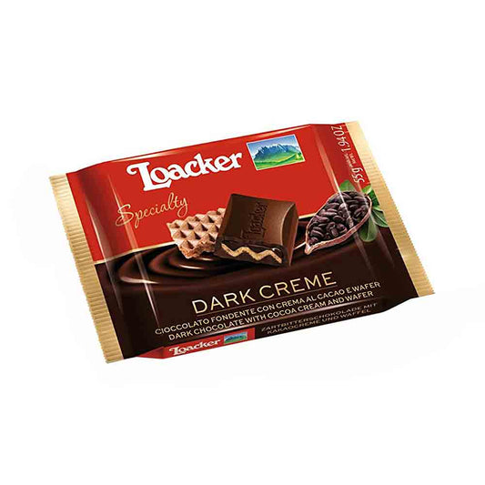 Loacker Dark Chocolate Cocoa Cream Wafer 1.94 oz