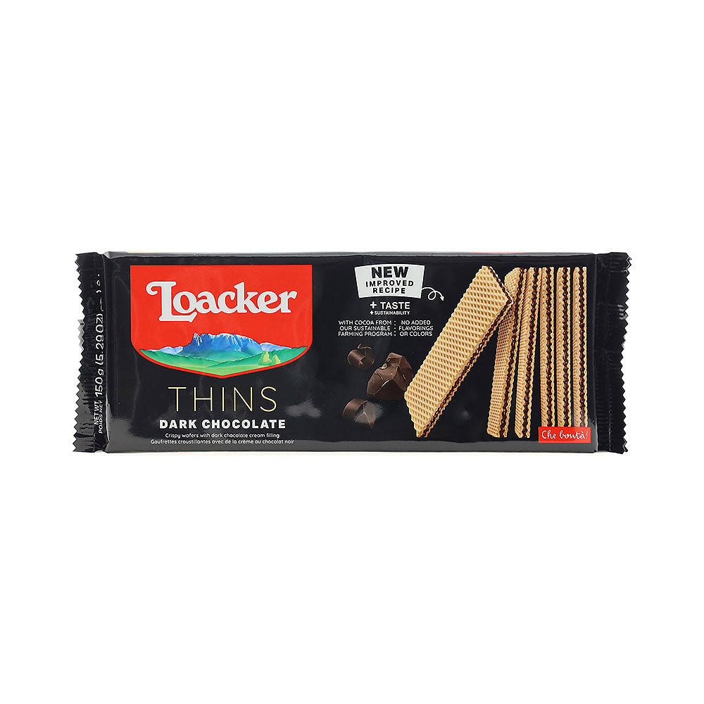 Loacker Thins Dark Chocolate Wafers 150gr