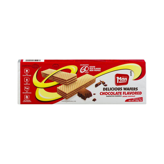 Man Delicious Chocolate Flavored Wafers 7 oz