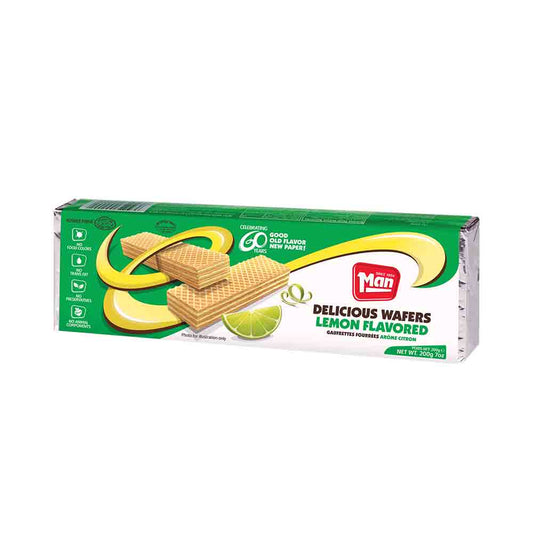 Man Delicious Wafers Lemon Flavored 7 oz