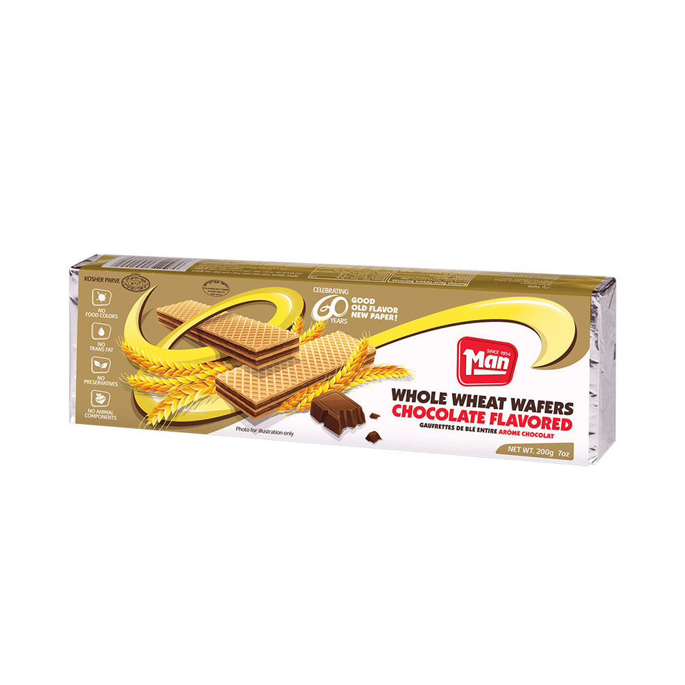 Man Whole Wheat Wafers Chocolate Flavor 7 oz