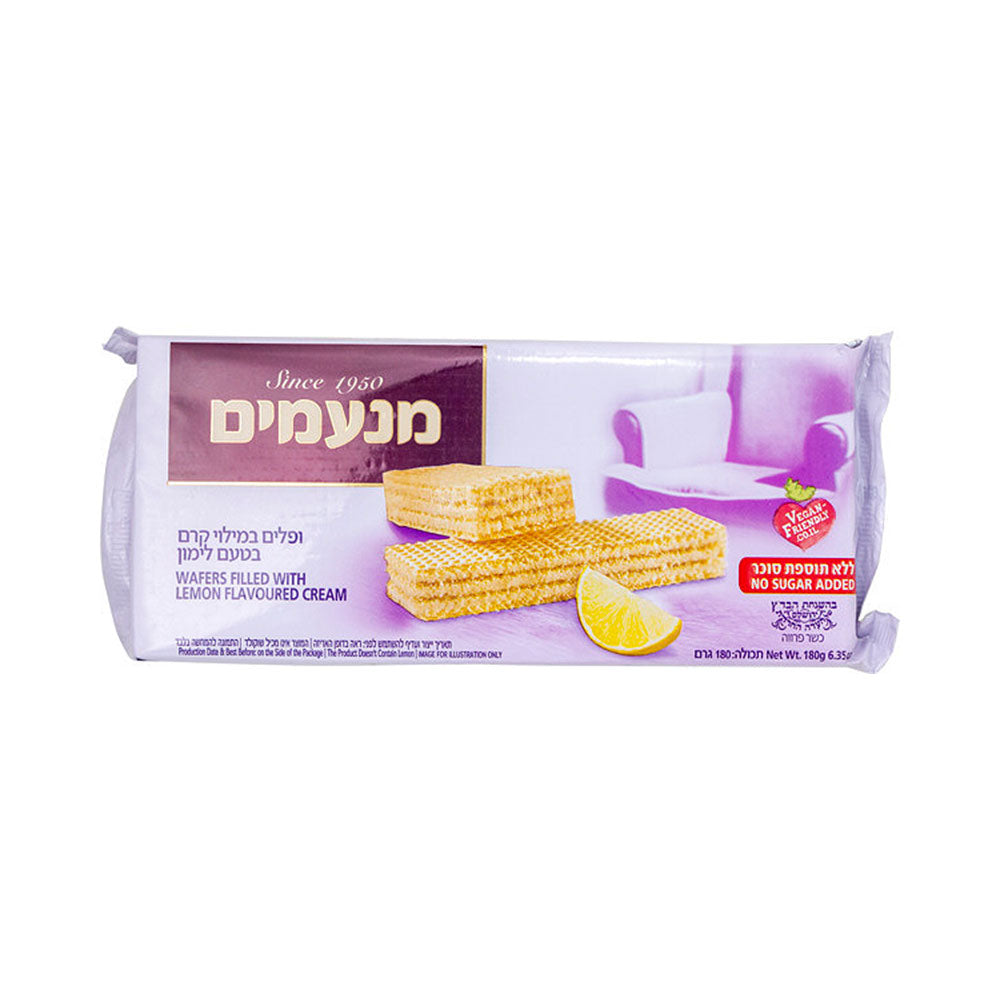 Manamim Lemon Wafers  No Sugar Added 180 gr