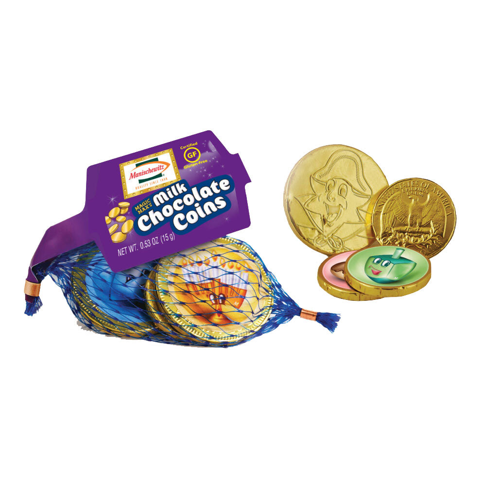 Manischewitz Magic Max's Milk Chocolate Coins 24x 0.53 oz