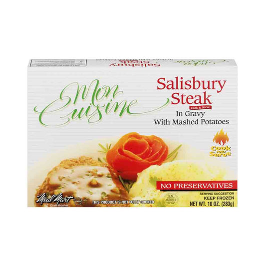 Meal Mart Mon Cuisine Salisbury Steak In Gravy With Mashed Potatos 10 oz