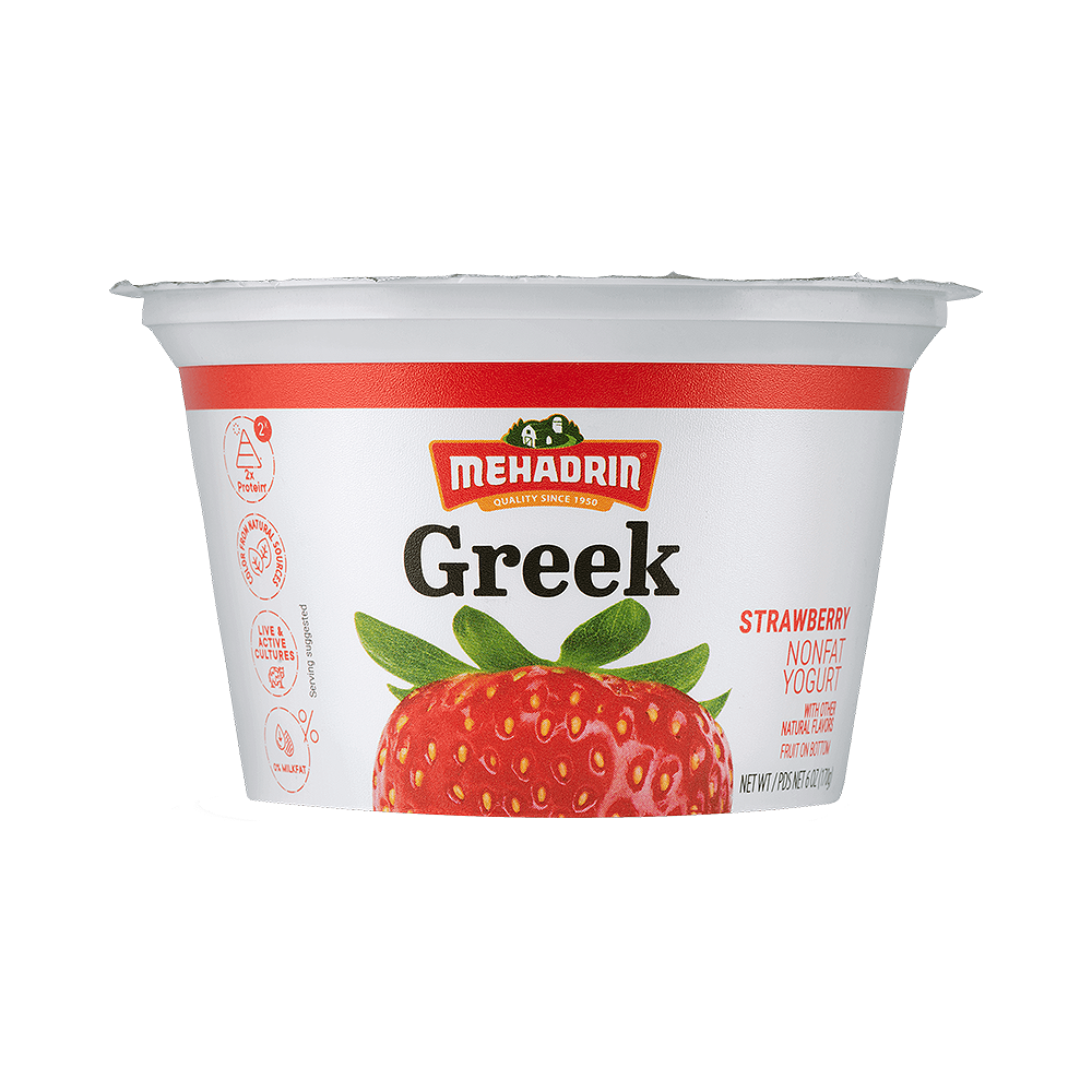 Mehadrin Greek Strawberry yogurt 6oz