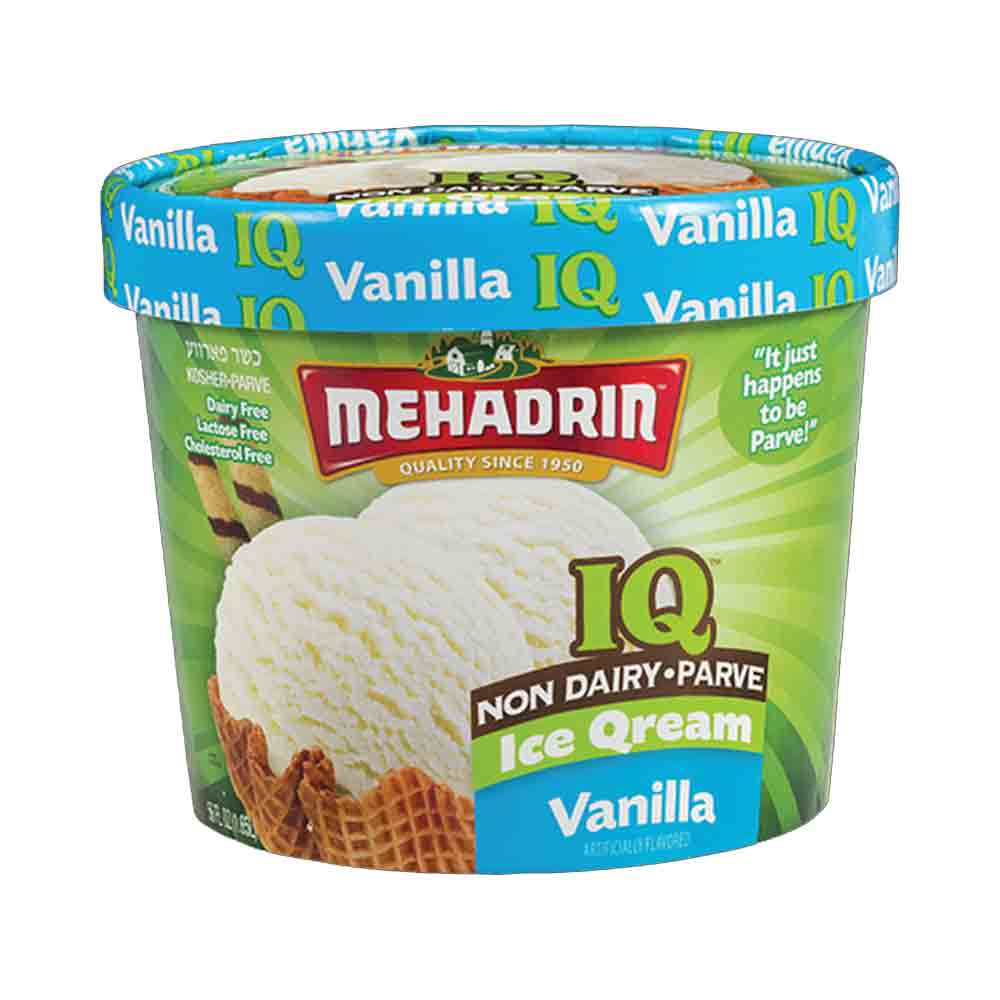 Mehadrin IQ Vanilla Parve Ice Cream 56 oz