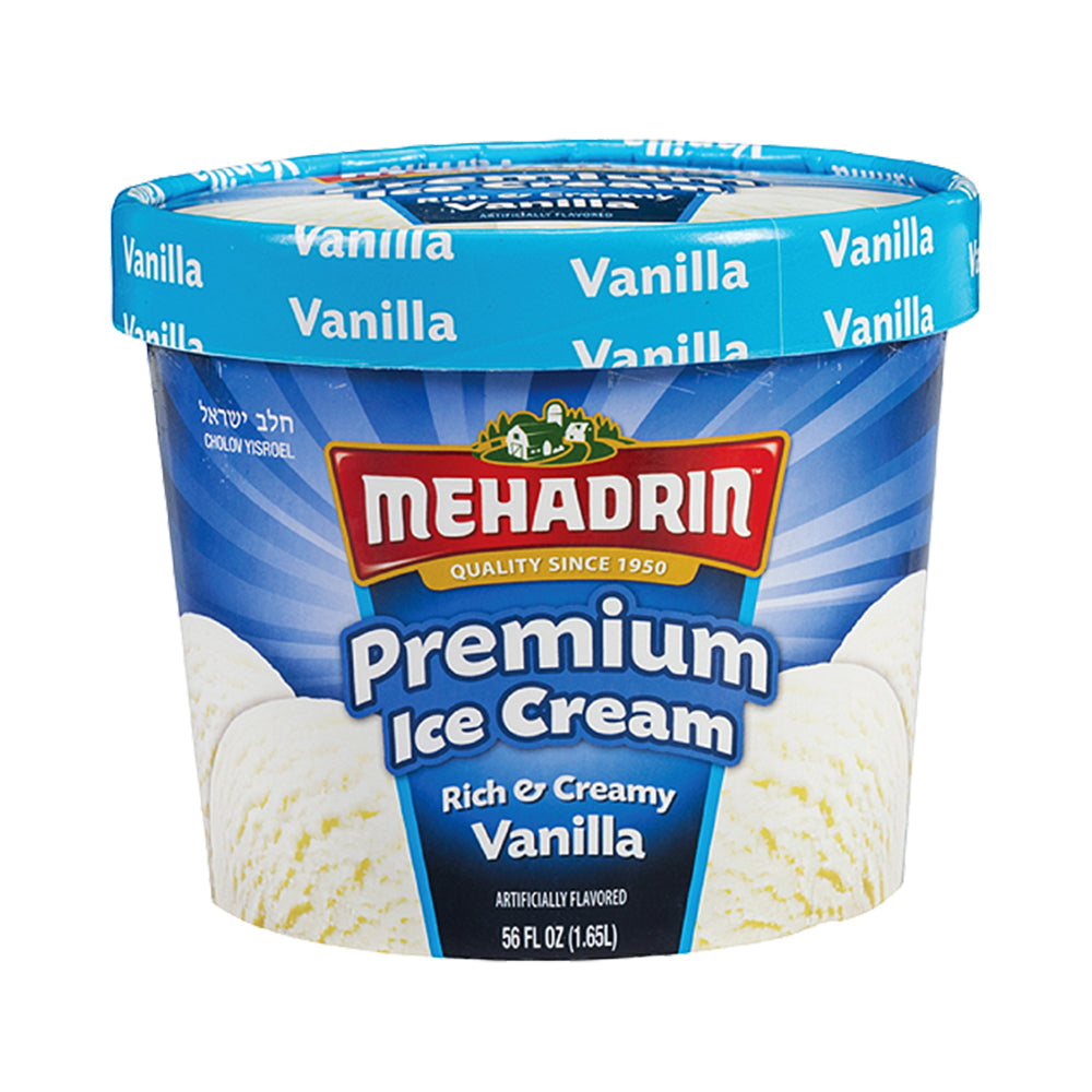 KFP Mehadrin Premium Vanilla Ice Cream 56 oz
