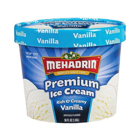 Mehadrin Premium Vanilla Ice Cream 56 oz