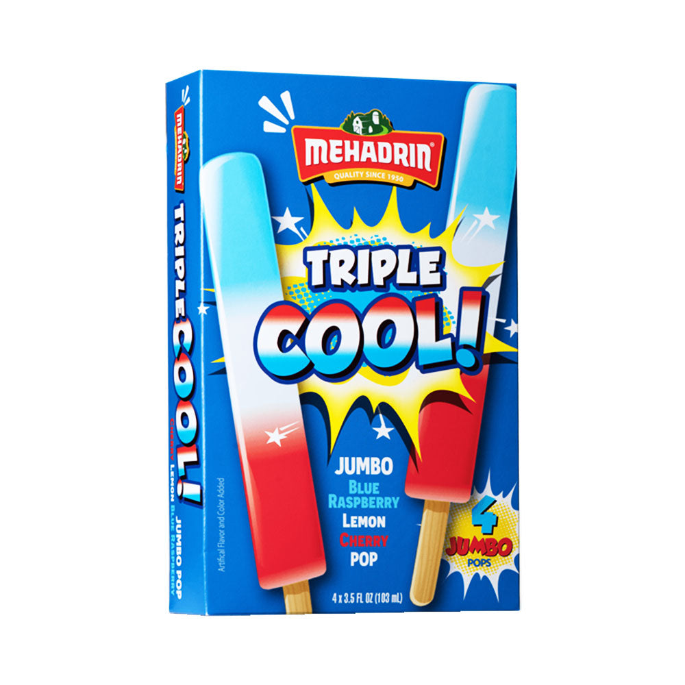 Mehadrin Triple Cool Jumbo Assorted Flavors 4x3.5 oz