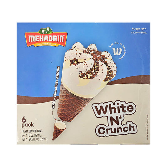 Mehadrin White'N Crunch Ice Cream Cone 24.6 oz