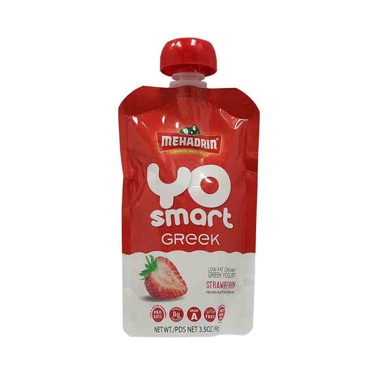 Mehadrin YO Smart  Strawberry Greek Yogurt 3.5 oz