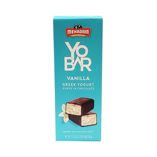 Mehadrin YoBar Vanilla Greek Yogurt Dipped In Chocolate 1.76 oz