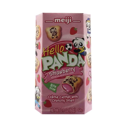 Meiji Hello Panda Strawberry Cream Filled Cookies 2.1 oz