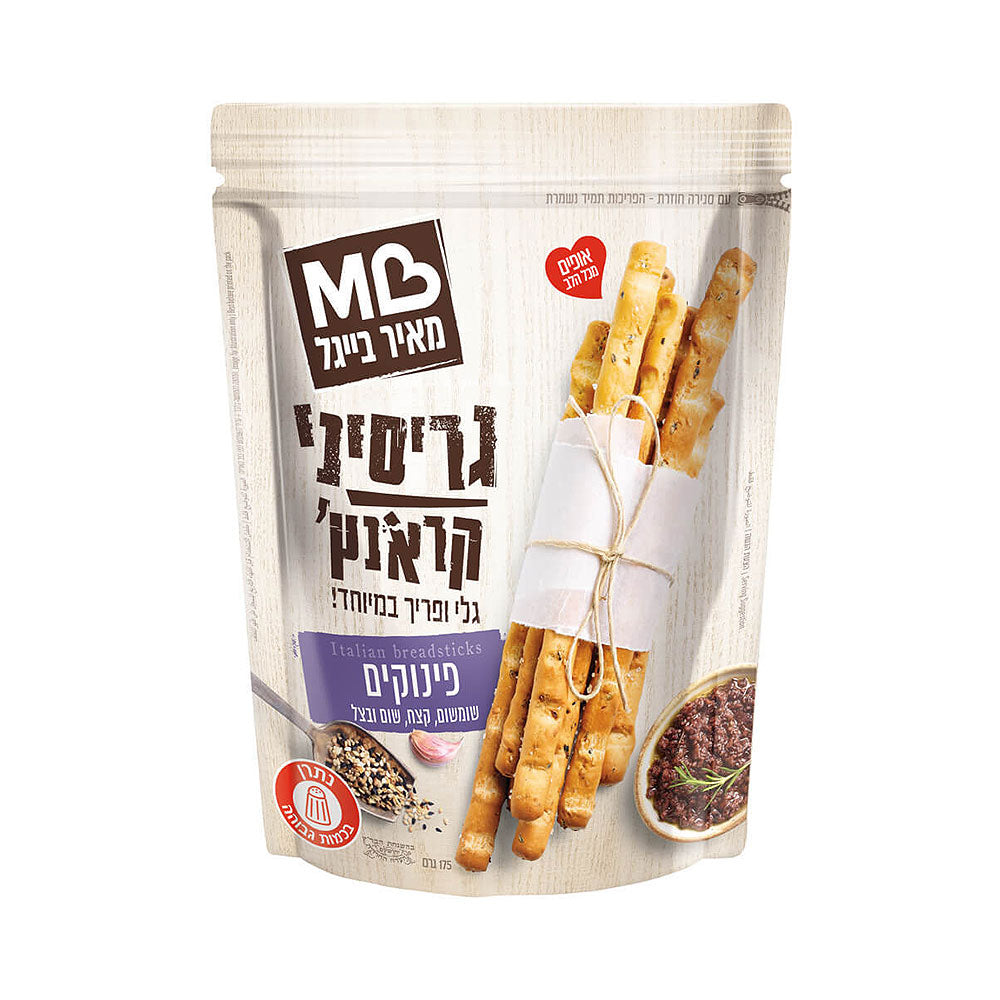 Meir Bagel Bread sticks Sesame Garlic Onion And Black Cumin  175 gr