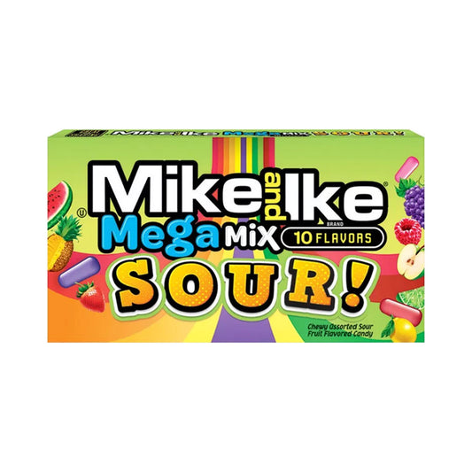 Mike and Ike Mega Mix Sour Chewy Fruit Flavored Candy 5 oz