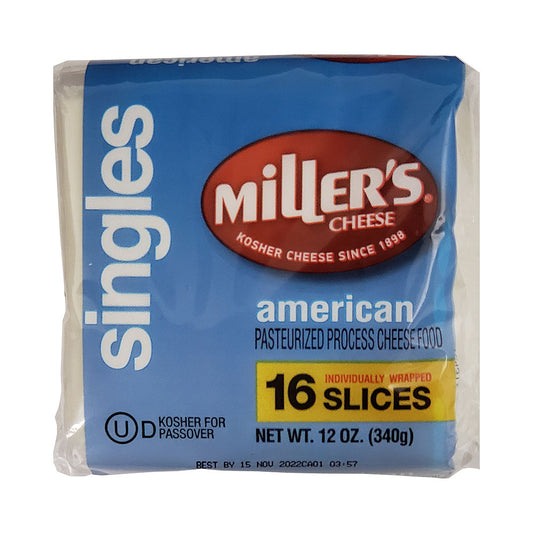 Miller's White American Pasteurized Process Cheese 12 oz