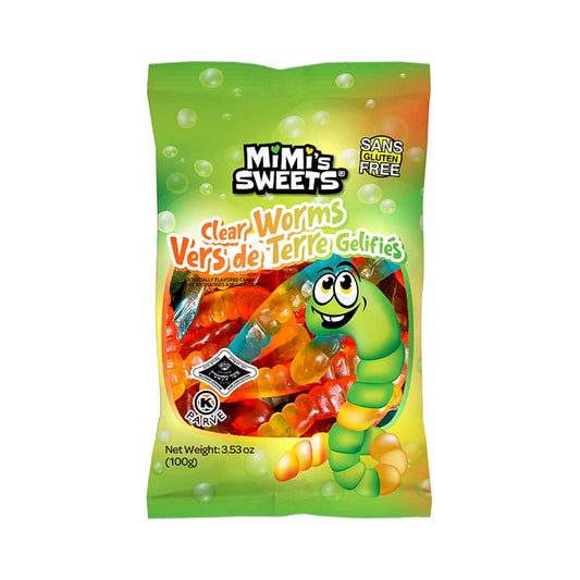 Mimi's Sweets Clear Worms 3.53 oz