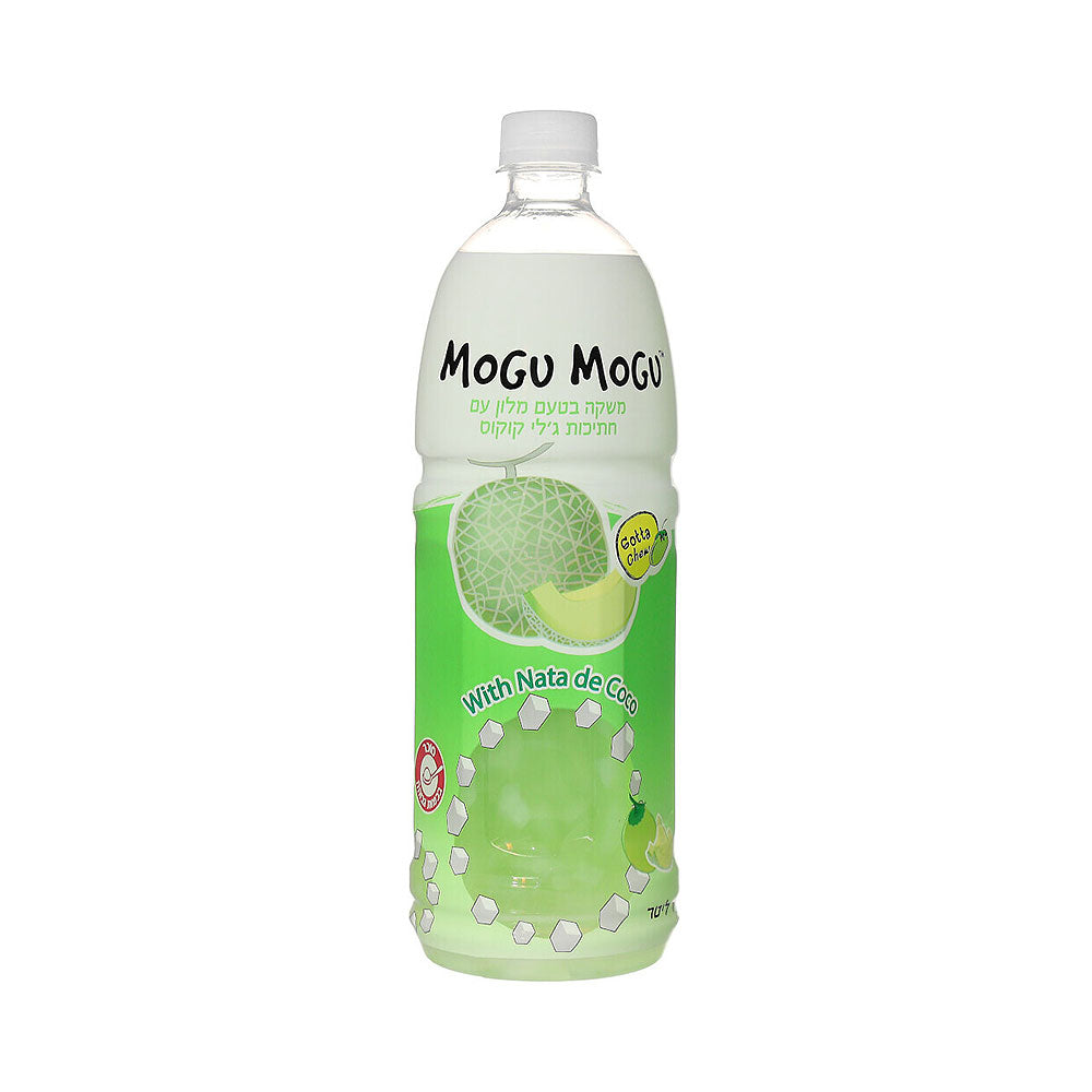 Mogu Mogu Melon Flavored With Coconut Jelly Pieces 1L