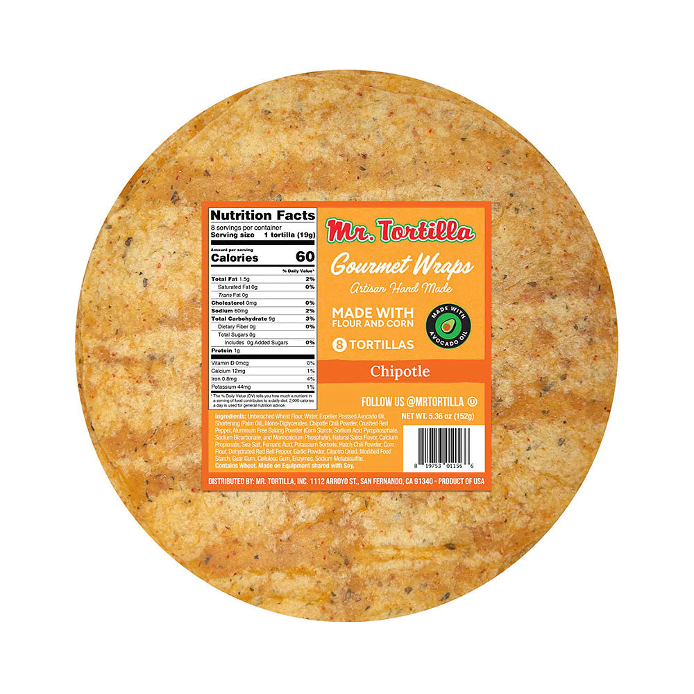 Mr. Tortilla Gourmet Wraps Tortilla Chipotle 5.36 oz