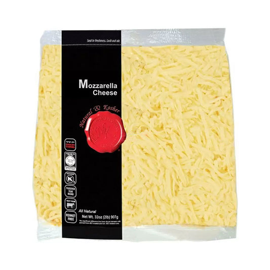 Natural & Kosher Mozzarella Shredded cheese 2lbs